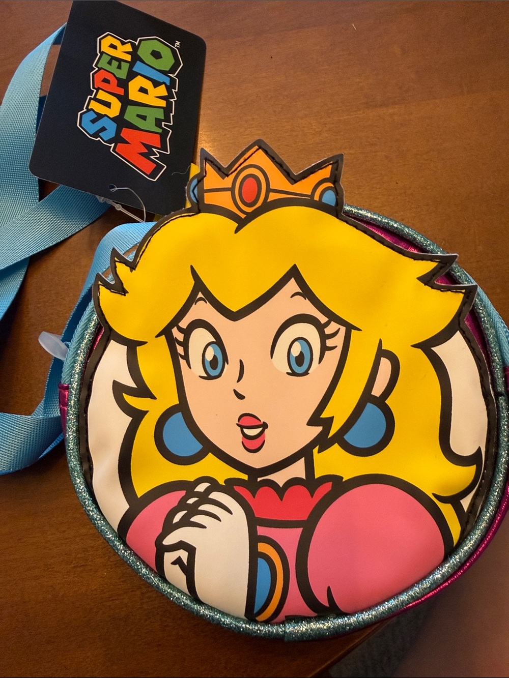 Nintendo Princess Peach Round Kids Crossbody Bag - Yellow, Pink & Blue